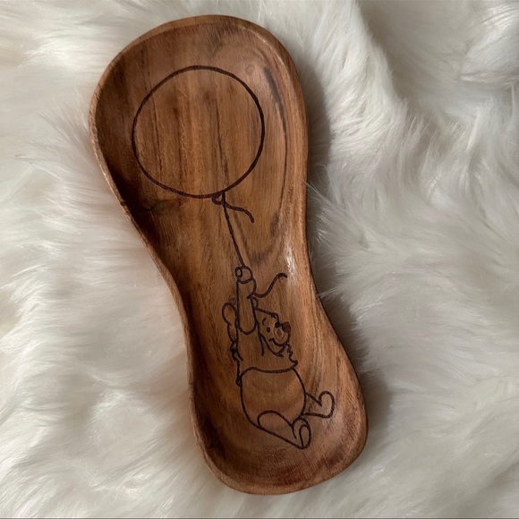 DISNEY DISNEYLAND WINNIE THE POOH WOODEN KITCHEN SPOON HOLD REST NEW HTF - Picture 3 of 5